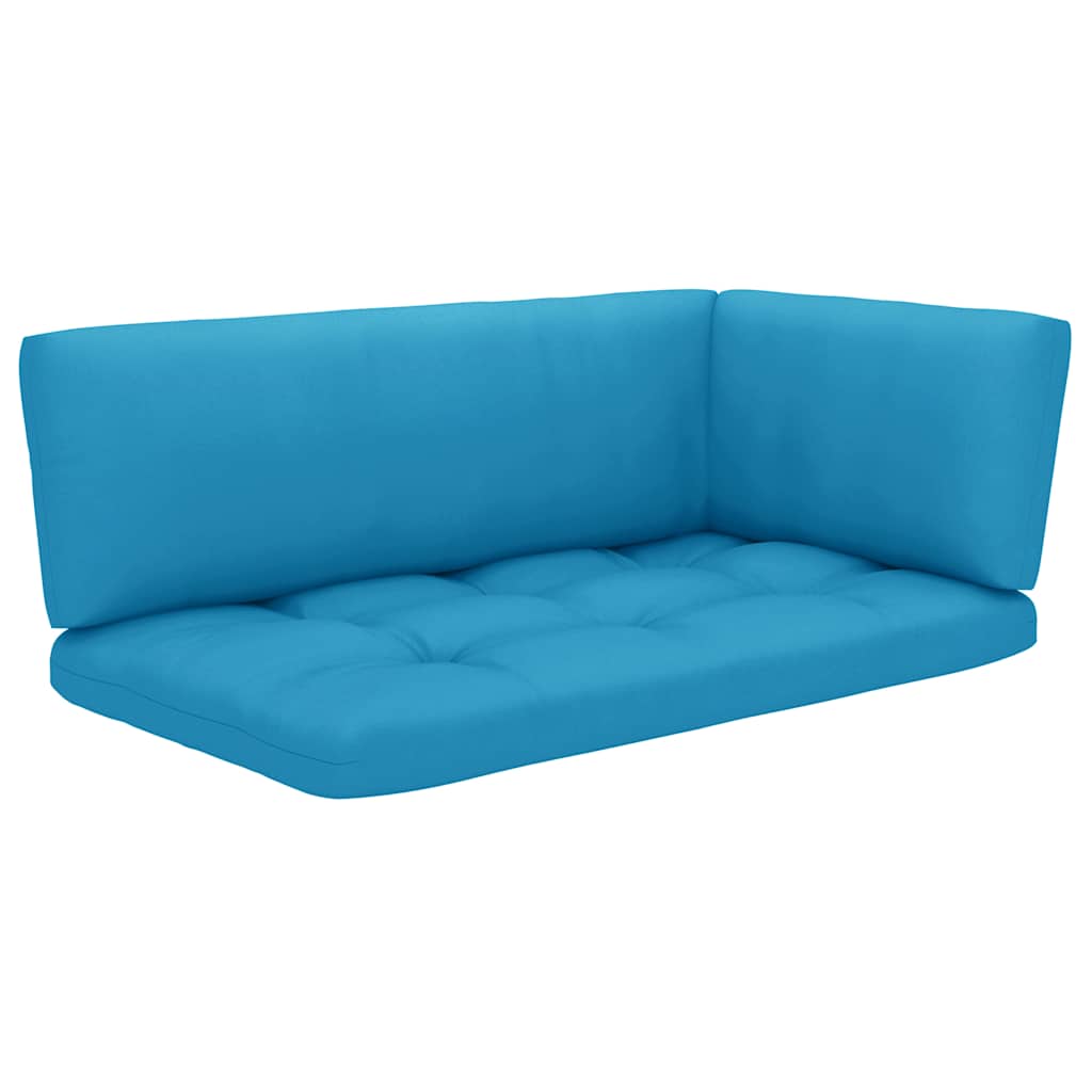 Set Divani in Pallet con Cuscini 4 pz in Pino Impregnato Ambra