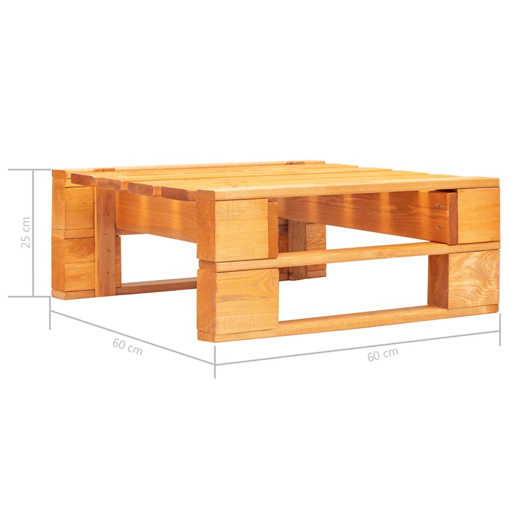 Set Salotto Pallet 4 pz Marrone Ambra Legno di Pino Impregnato