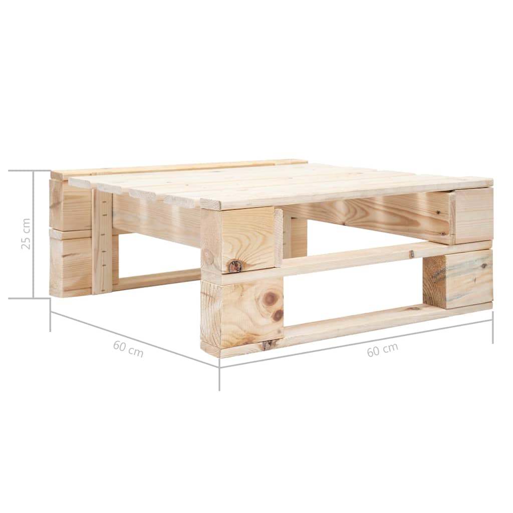 Set Divani in Pallet con Cuscini 4 pz in Pino Impregnato