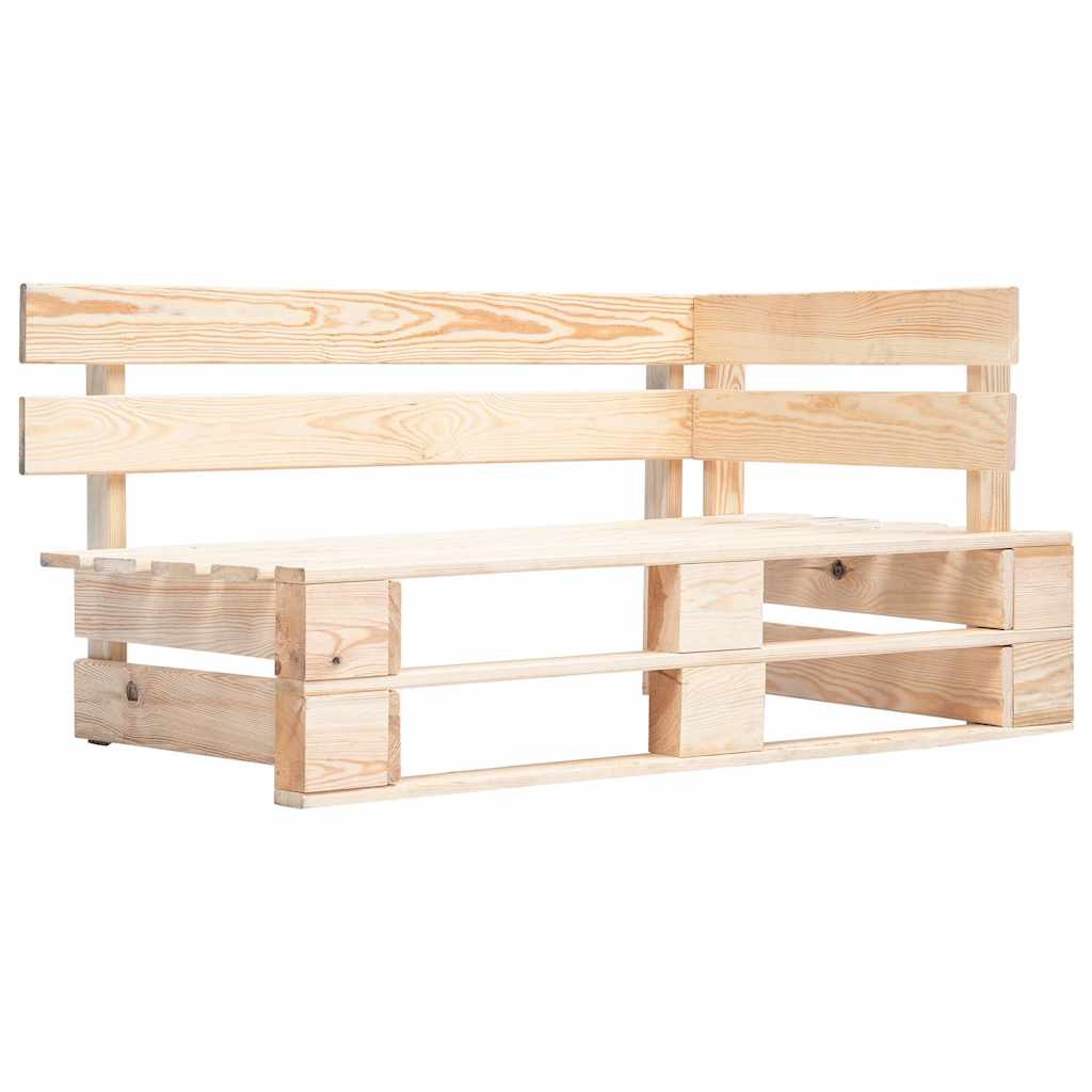 Set Divani in Pallet con Cuscini 4 pz in Pino Impregnato