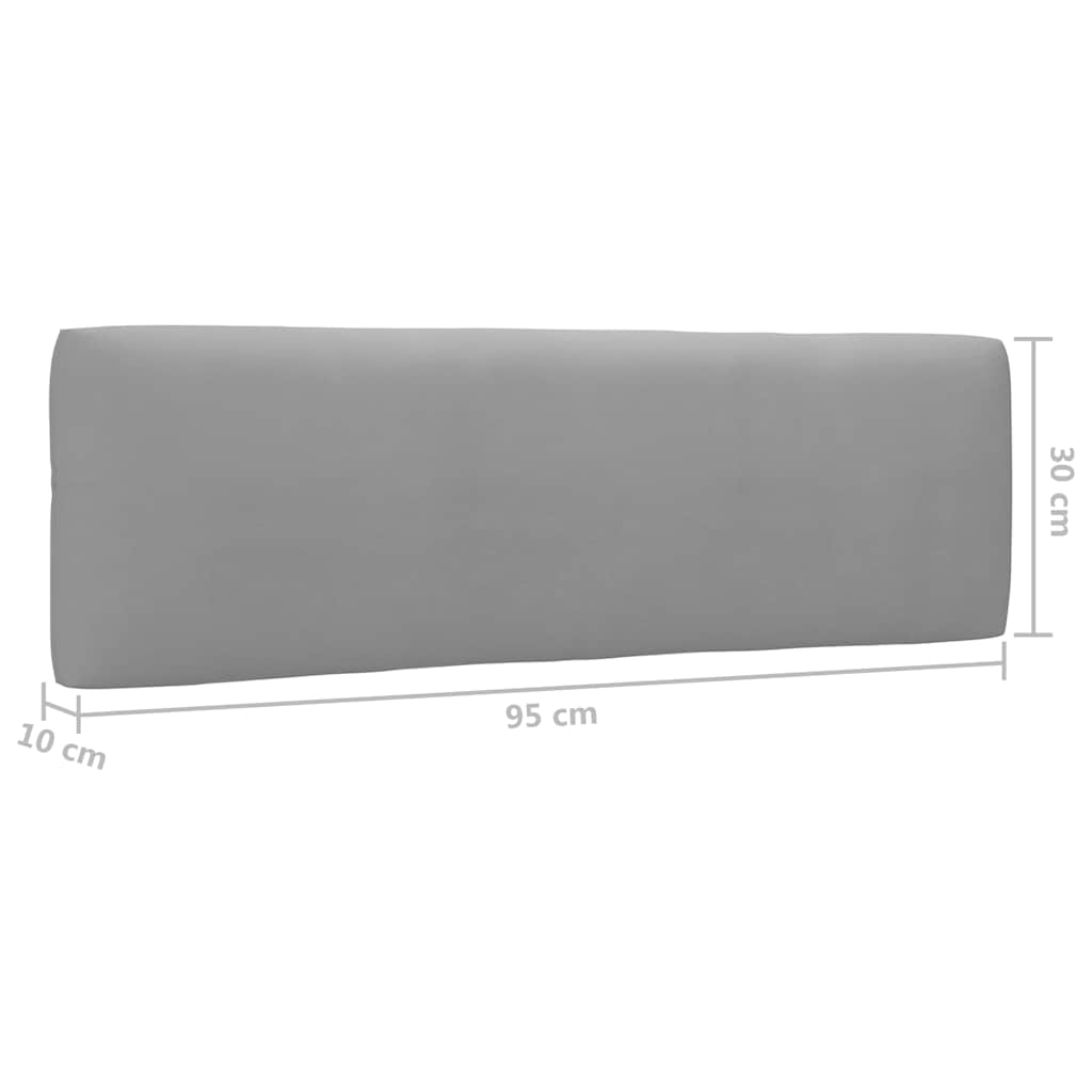 Set Divani in Pallet con Cuscini 4 pz in Pino Impregnato Grigio