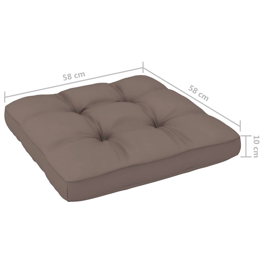 Set Divani in Pallet con Cuscini 4 pz in Pino Impregnato Grigio
