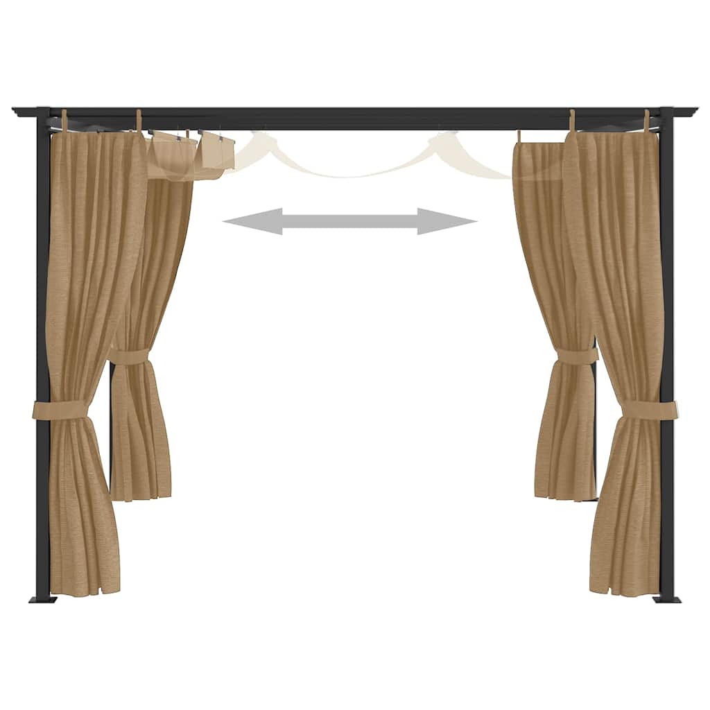 Gazebo 4x3 m Grigio Talpa