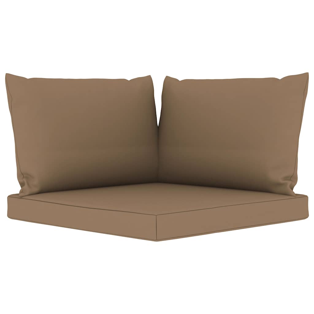 Set Salotto da Giardino 6 pz con Cuscini Tortora
