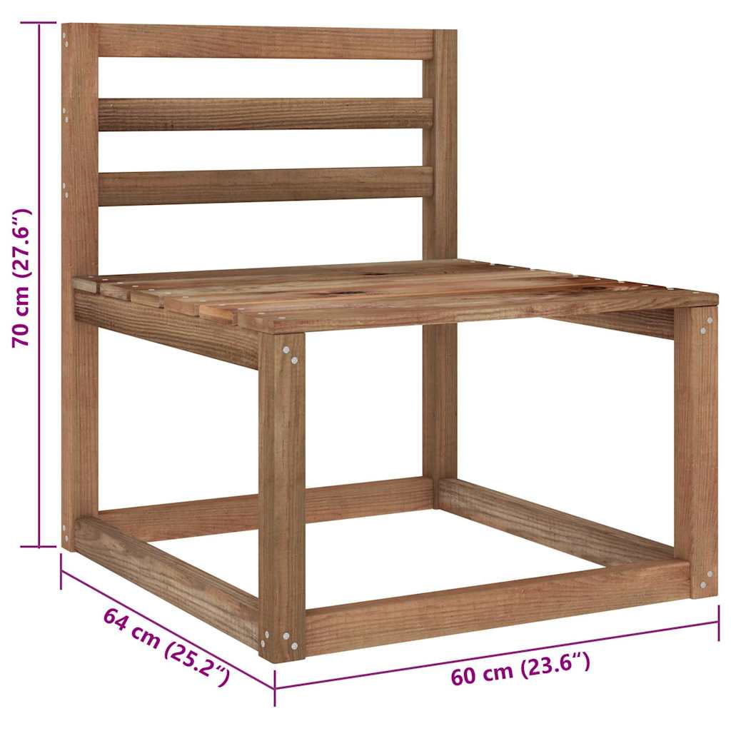 Set Salotto da Giardino 6 pz con Cuscini Tortora