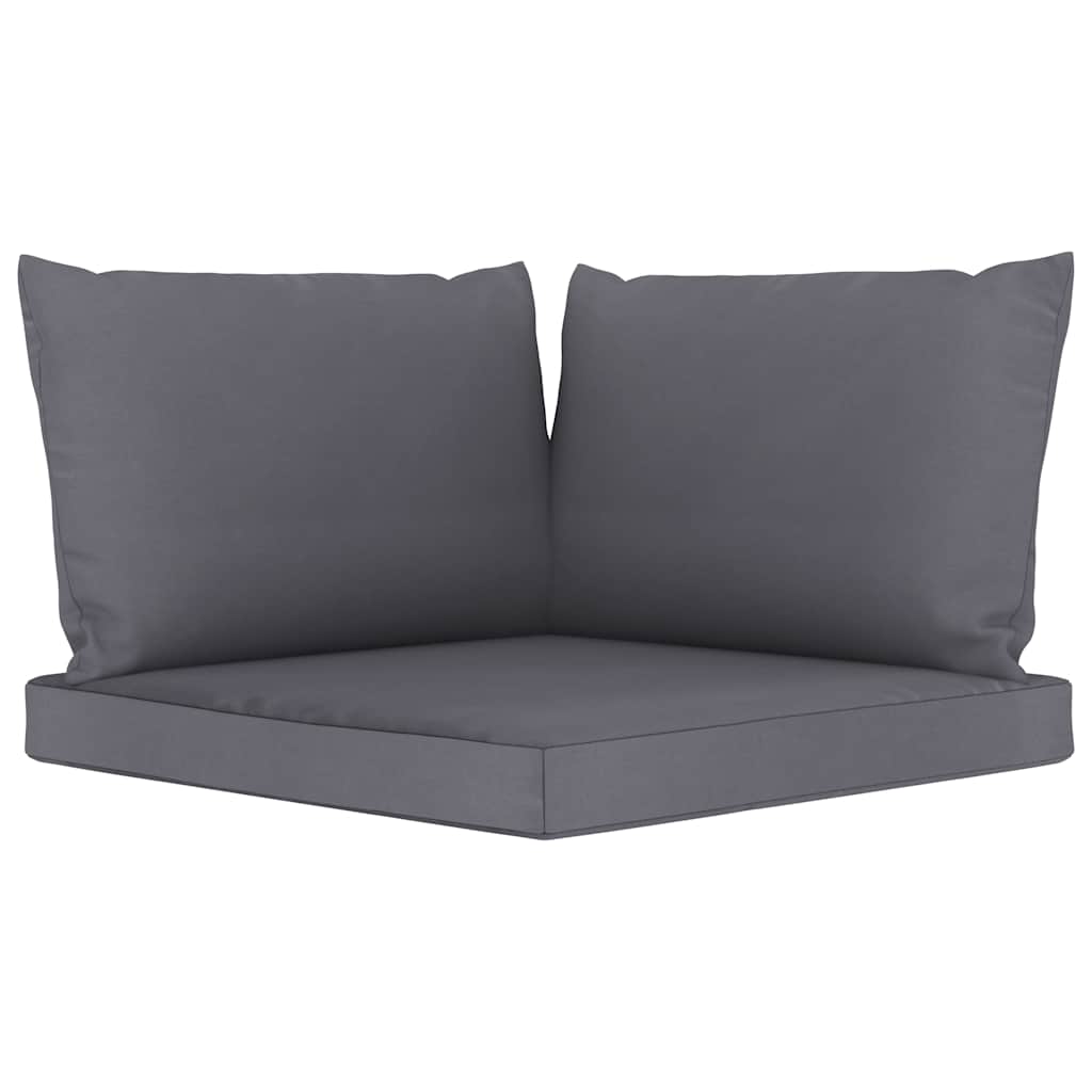 Salotto da Giardino 6 pz Pino Impregnato Cuscini Antracite