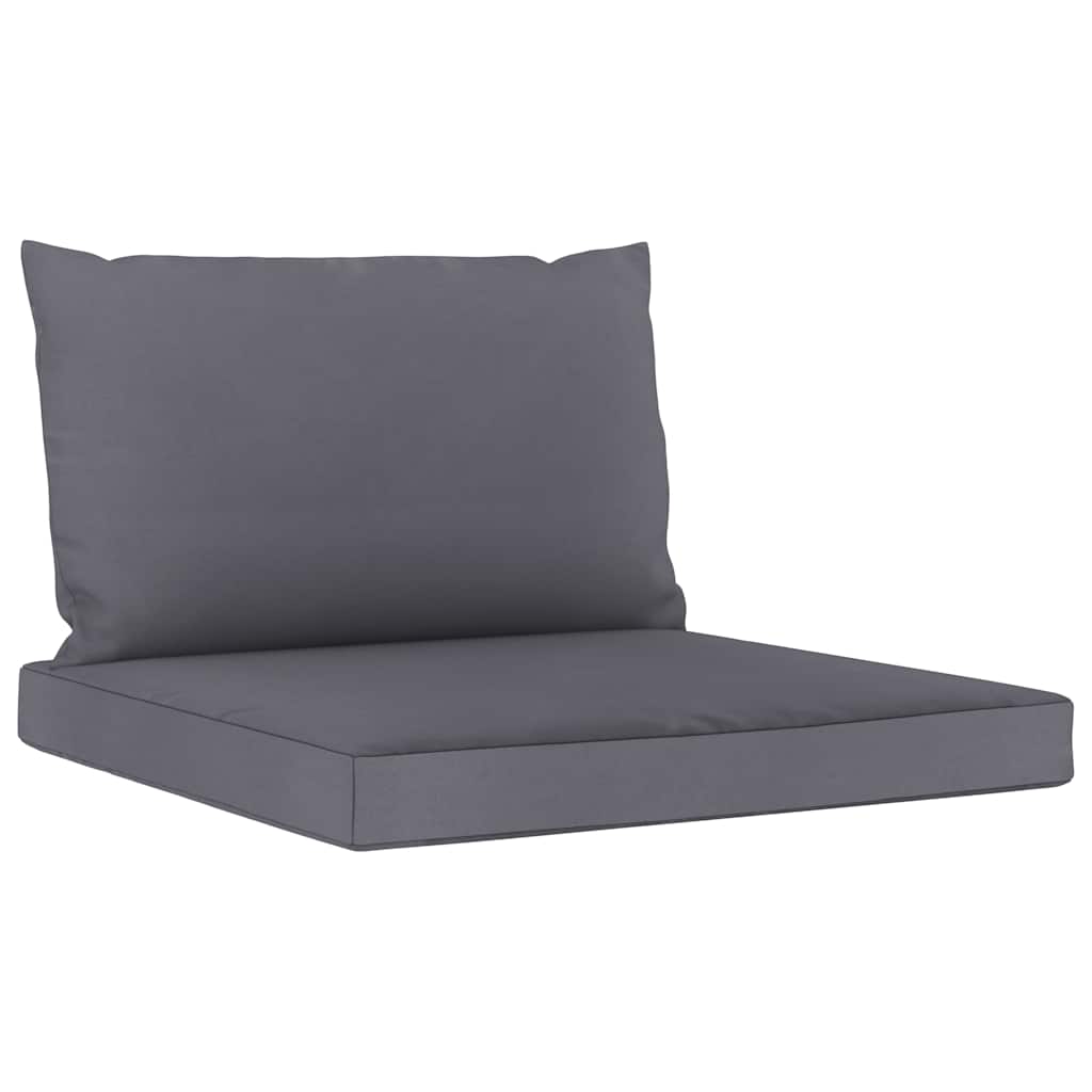 Salotto da Giardino 6 pz Pino Impregnato Cuscini Antracite
