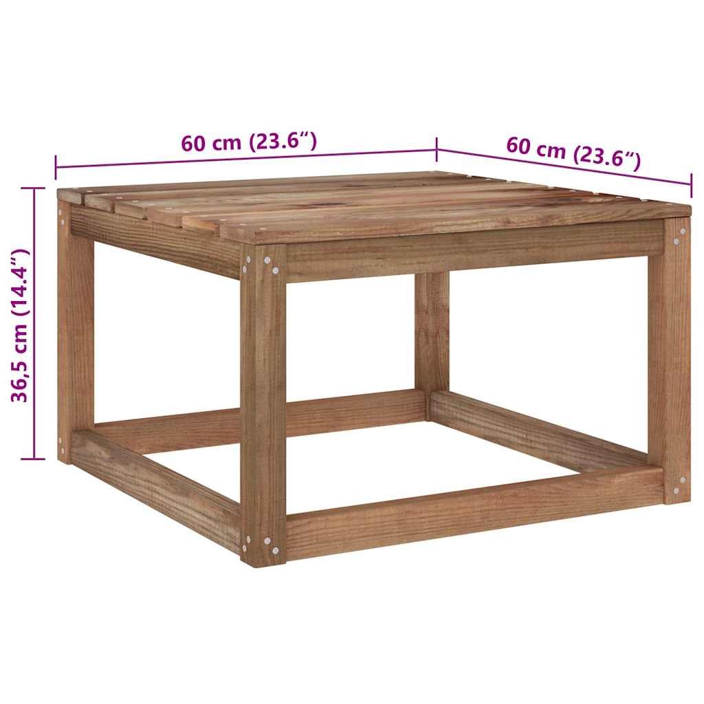 Set Divani Giardino su Pallet 7 pz con Cuscini Pino Impregnato