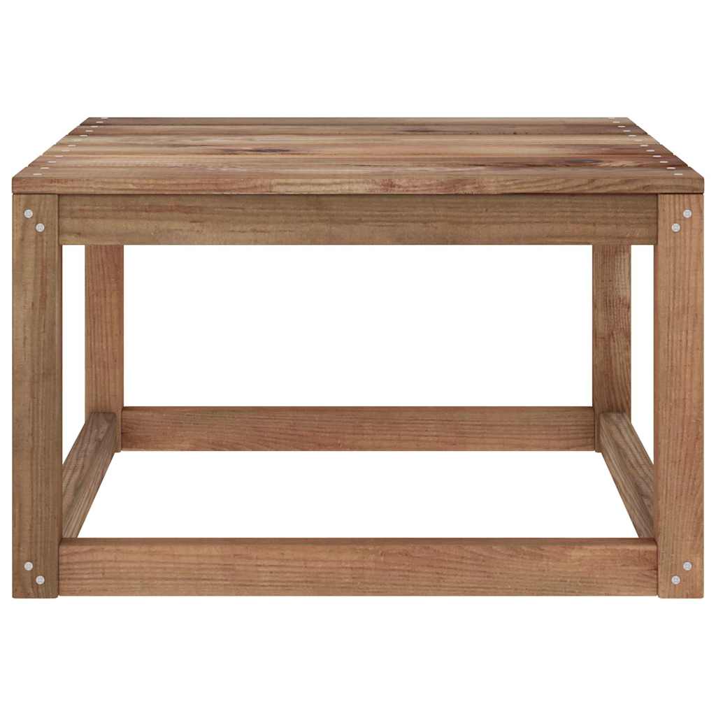 Set Salotto da Giardino 11 pz Legno di Pino Impregnato Marrone