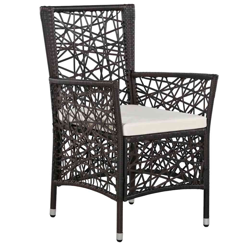 Set Mobili da Pranzo per Giardino 3 pz Marrone