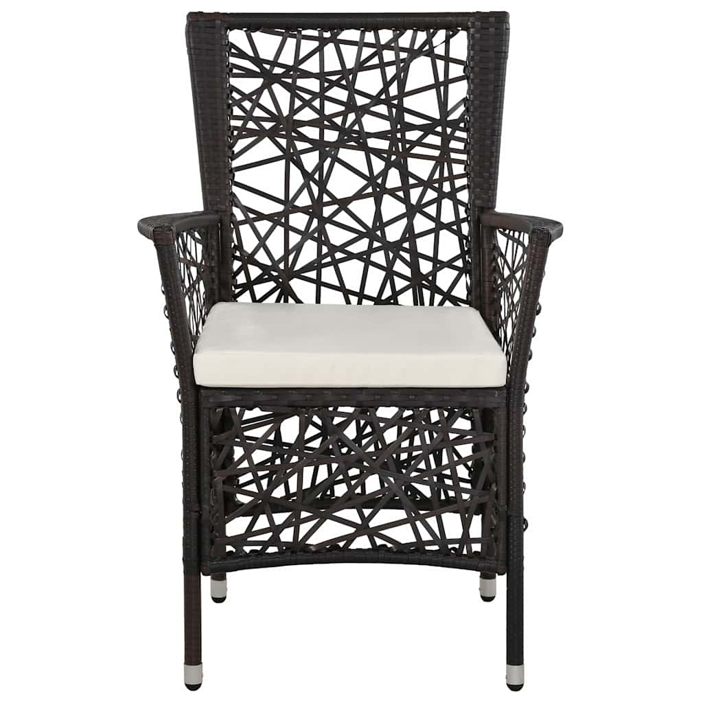 Set Mobili da Pranzo per Giardino 3 pz Marrone