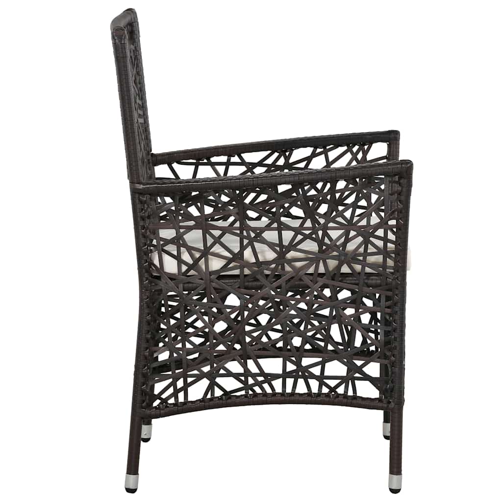 Set Mobili da Pranzo per Giardino 3 pz Marrone