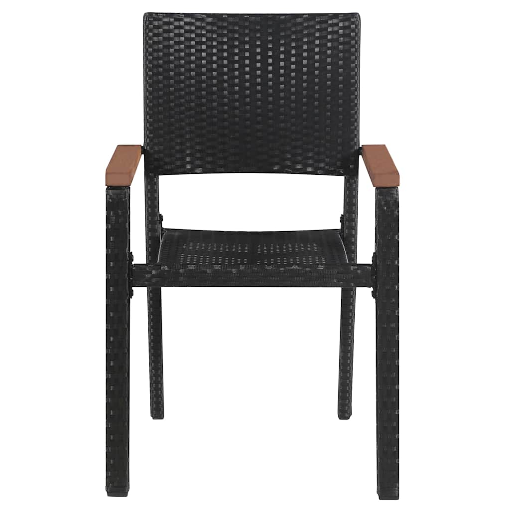 Set Mobili da Pranzo per Giardino 5 pz Nero