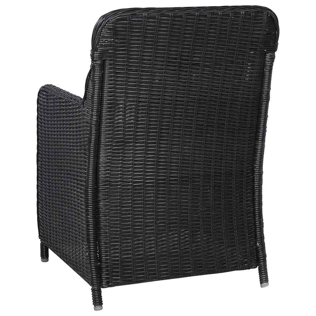 Set Mobili da Pranzo per Giardino 3 pz Nero