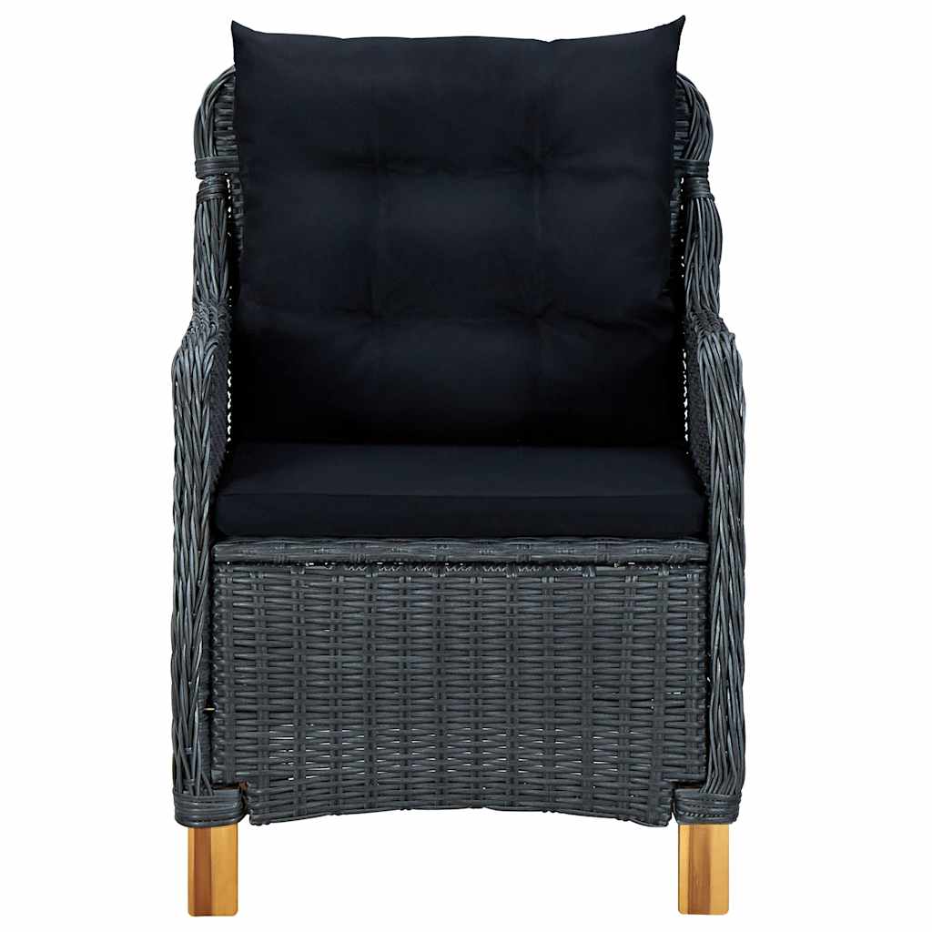 Set Mobili da Pranzo per Giardino 3 pz Grigio Scuro