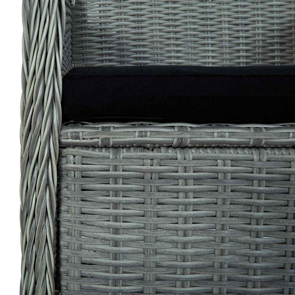 Set Mobili da Pranzo per Giardino 3 pz Grigio Chiaro