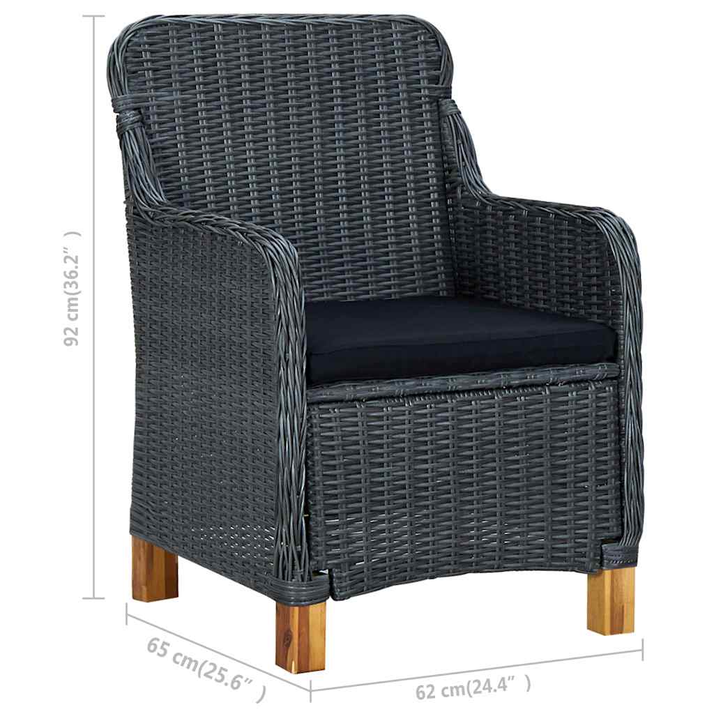 Set Mobili da Pranzo per Giardino 5 pz Grigio Scuro