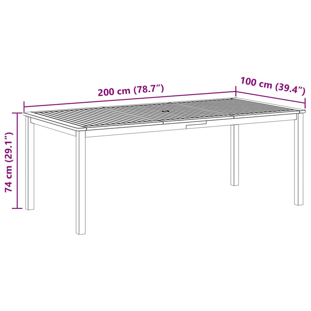 Set Mobili da Pranzo per Giardino 7 pz Grigio