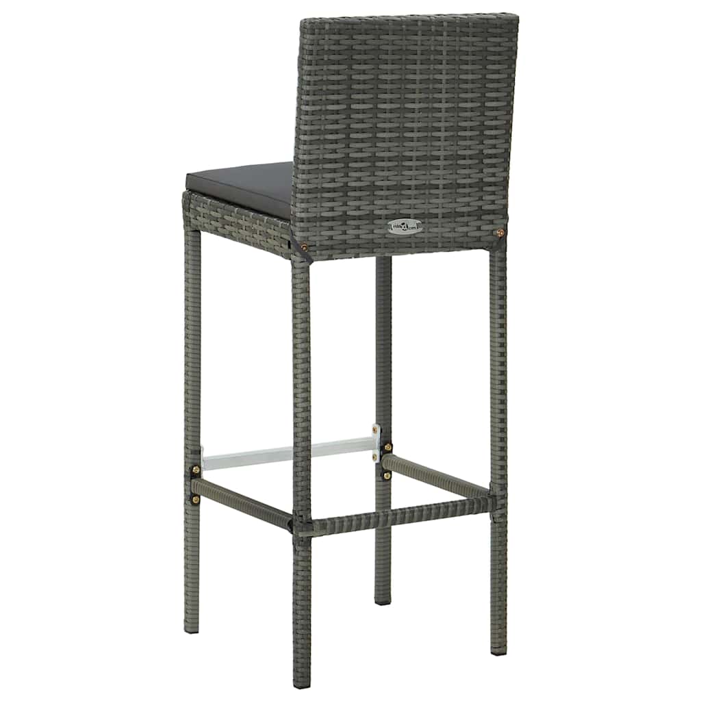 Set Bar da Giardino 5pz con Cuscini Grigio
