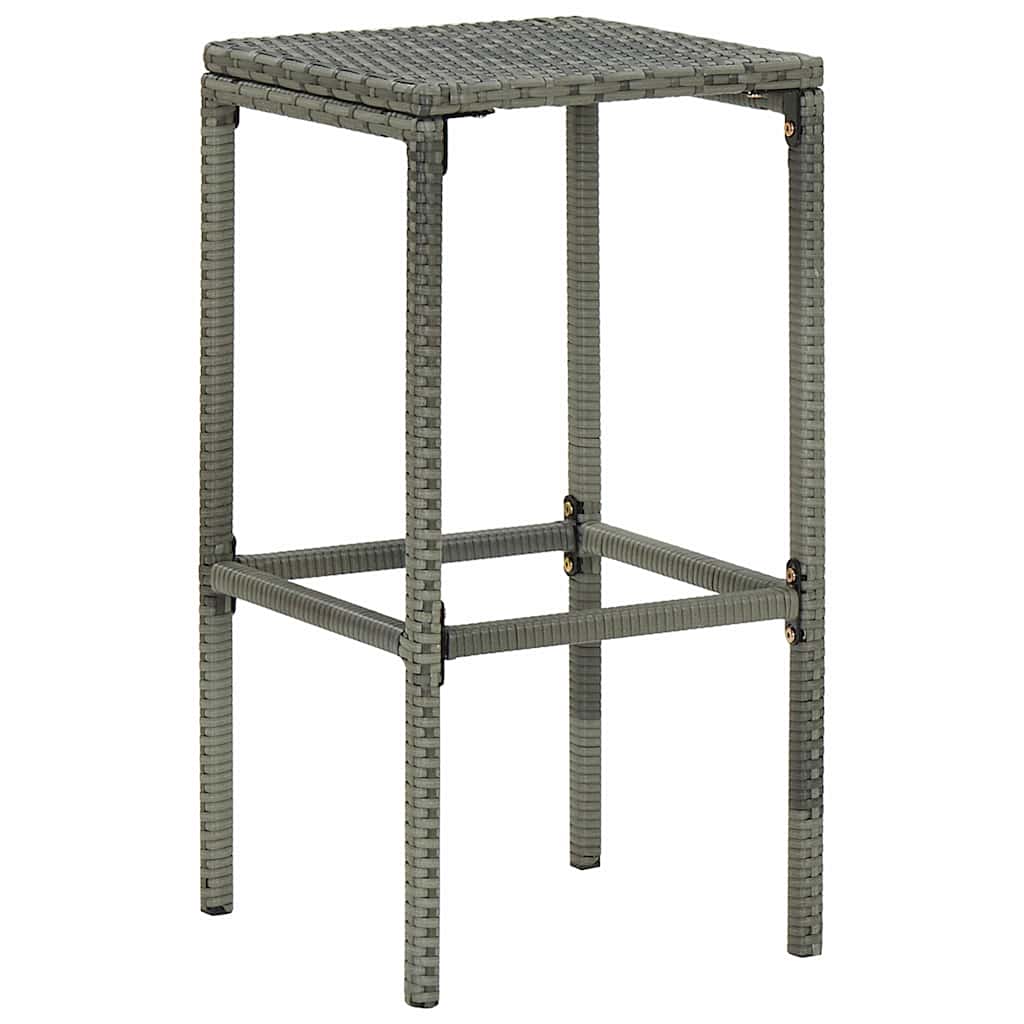 Set da Bar da Giardino 7 pz con Cuscini Grigio