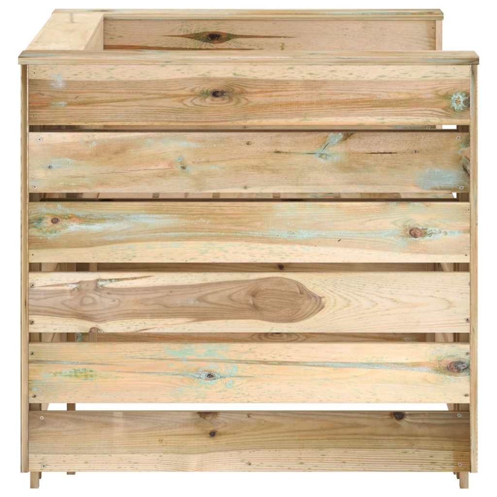 Set Salotto da Giardino 6 pz in Legno di Pino Impregnato Verde