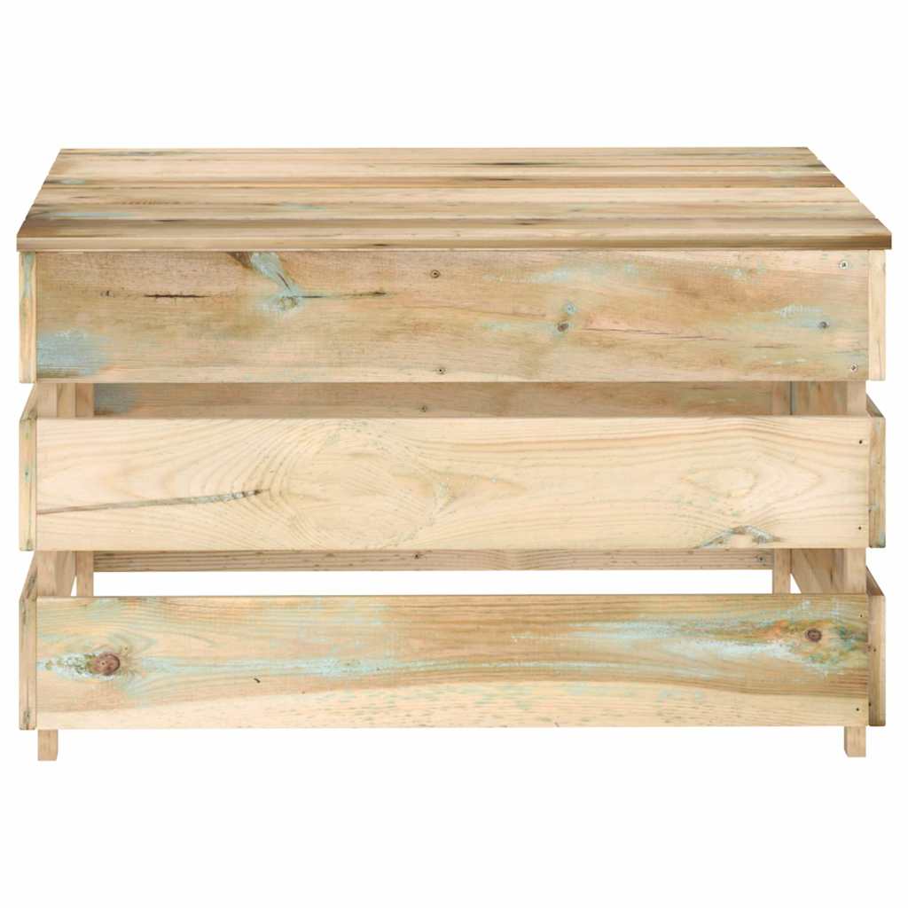 Set Salotto da Giardino 6 pz in Legno di Pino Impregnato Verde