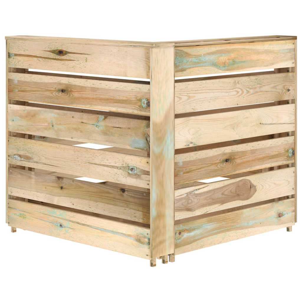 Set Salotto da Giardino 6 pz in Legno di Pino Impregnato Verde