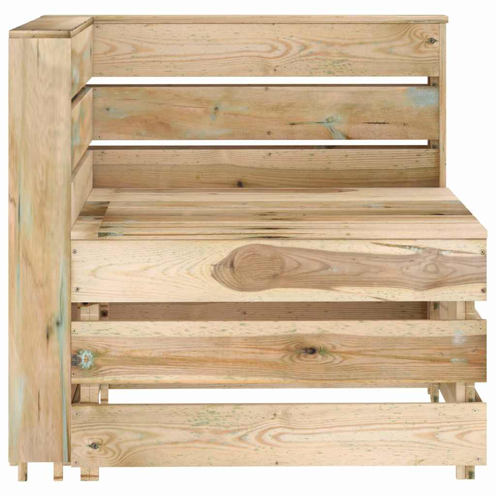 Set Salotto da Giardino 6 pz in Legno di Pino Impregnato Verde