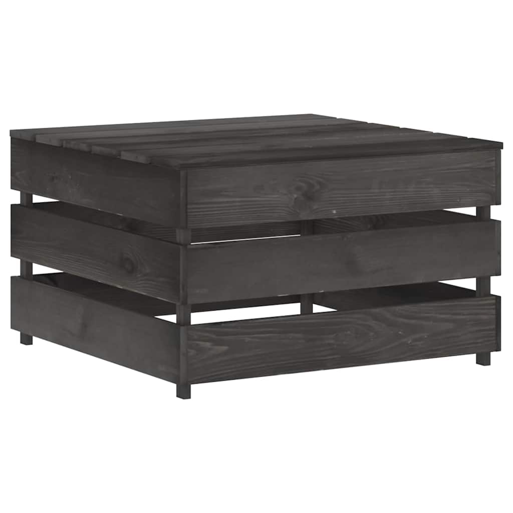 Set Salotto da Giardino con Cuscini 5pz Legno Impregnato Grigio