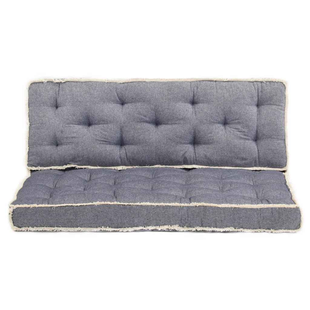 Set Cuscini per Divano in Pallet 2 pz Blu