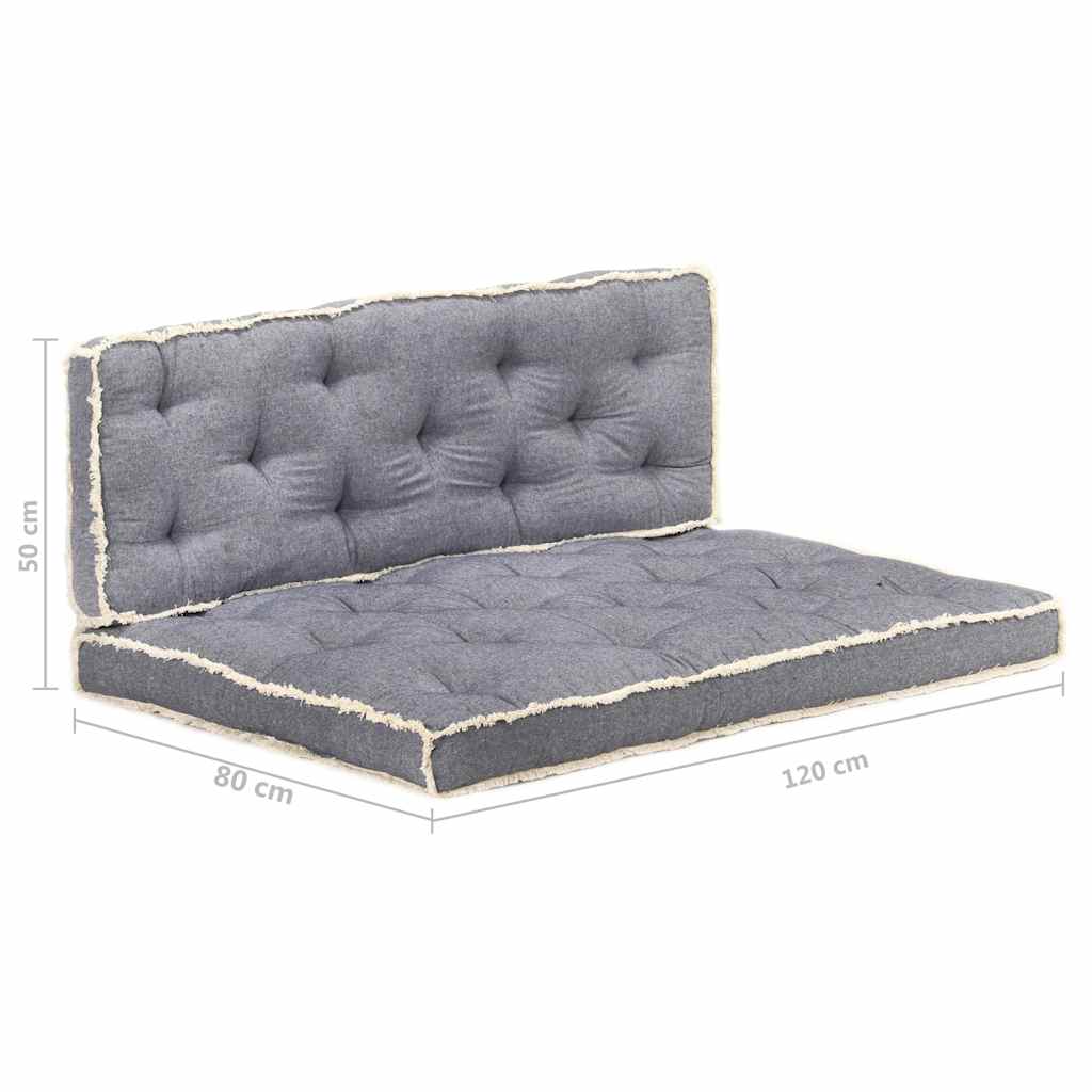Set Cuscini per Divano in Pallet 2 pz Blu