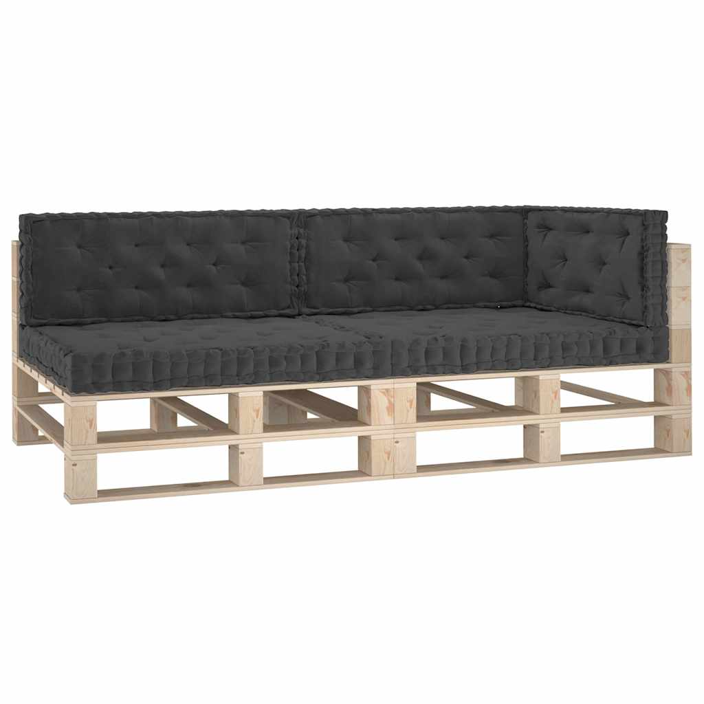 Cuscini per Pallet e Pavimento 5 pz Antracite in Cotone