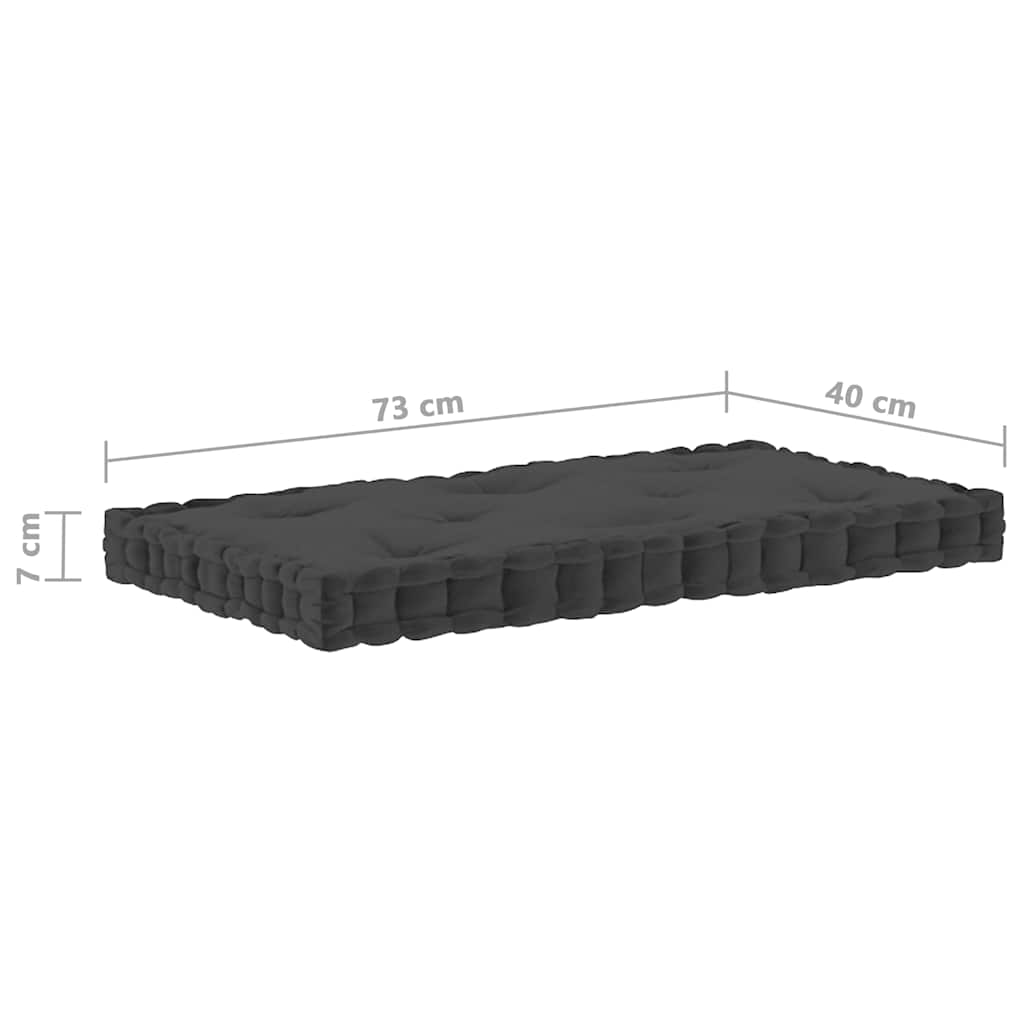 Cuscini per Pallet e Pavimento 6 pz Antracite in Cotone