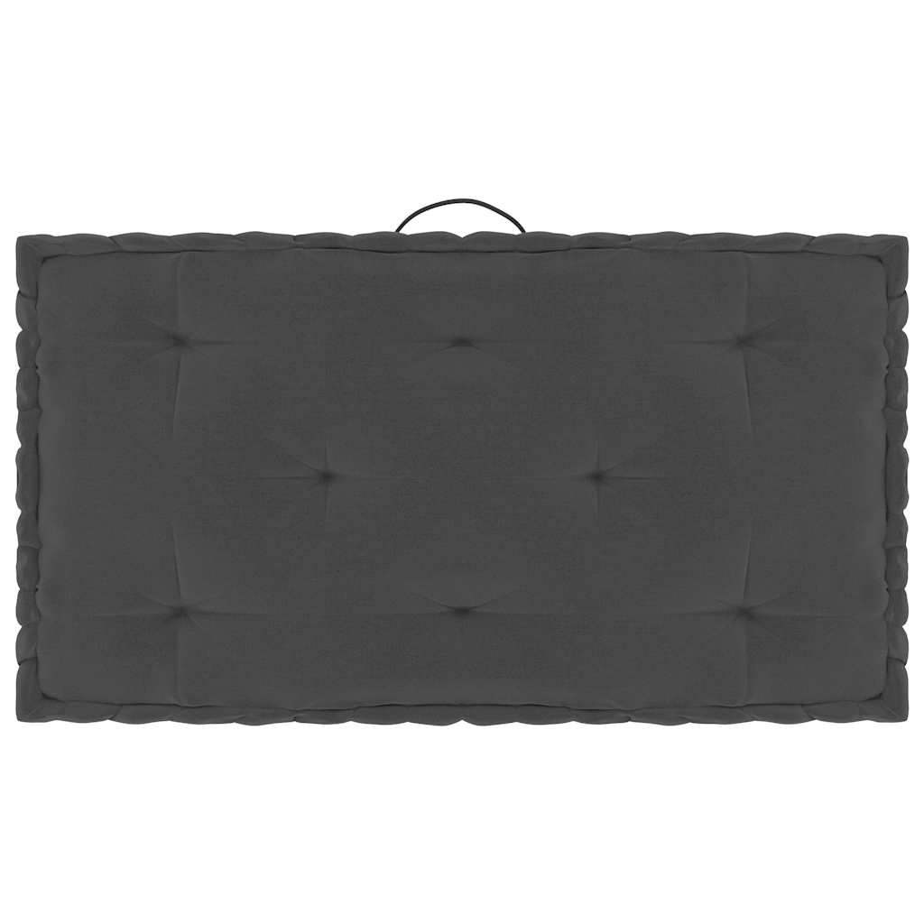 Cuscini per Pallet e Pavimento 7 pz Antracite in Cotone