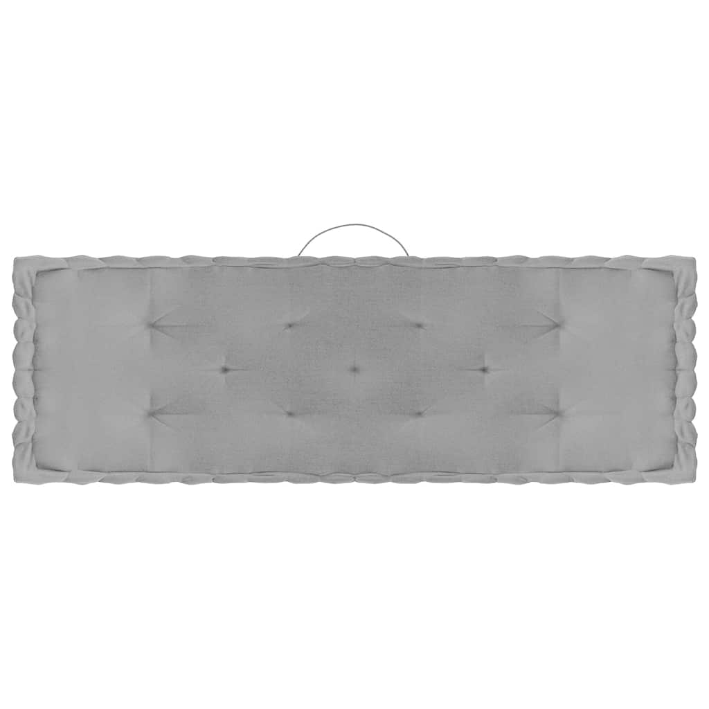 Cuscini per Pallet e Pavimento 5 pz Grigi n Cotone