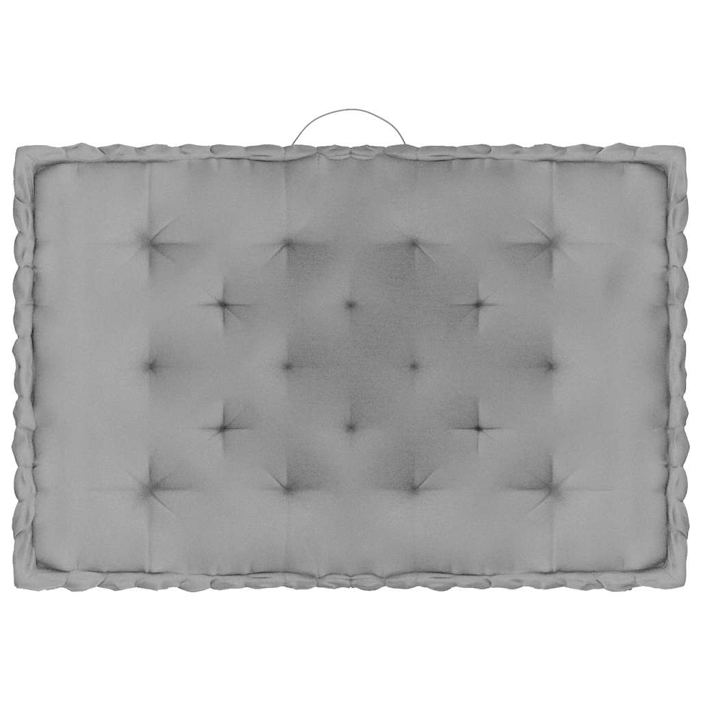 Cuscini per Pallet e Pavimento 5 pz Grigi n Cotone