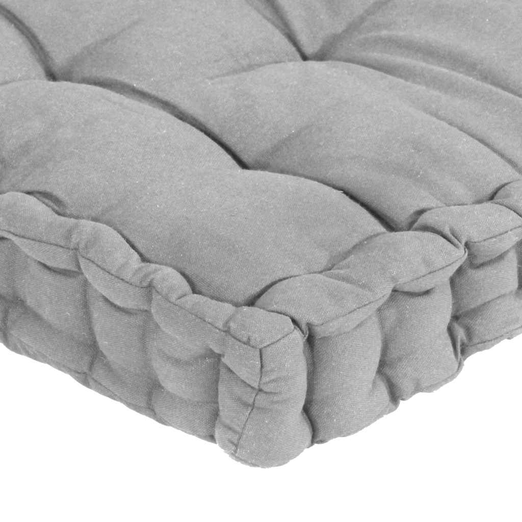 Cuscini per Pallet e Pavimento 5 pz Grigi n Cotone