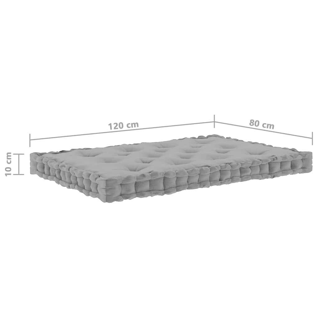 Cuscini per Pallet e Pavimento 5 pz Grigi n Cotone