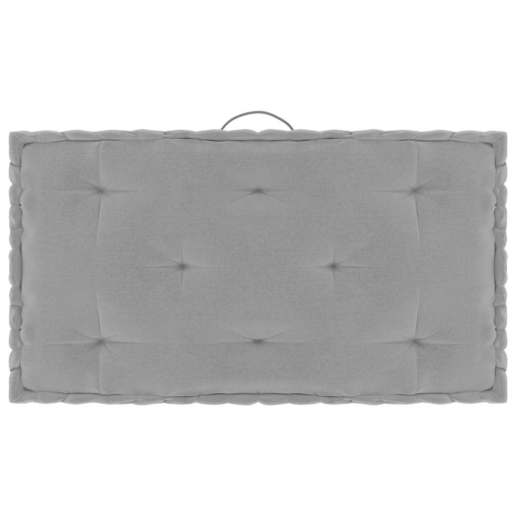 Cuscini per Pallet e Pavimento 6 pz Grigi n Cotone