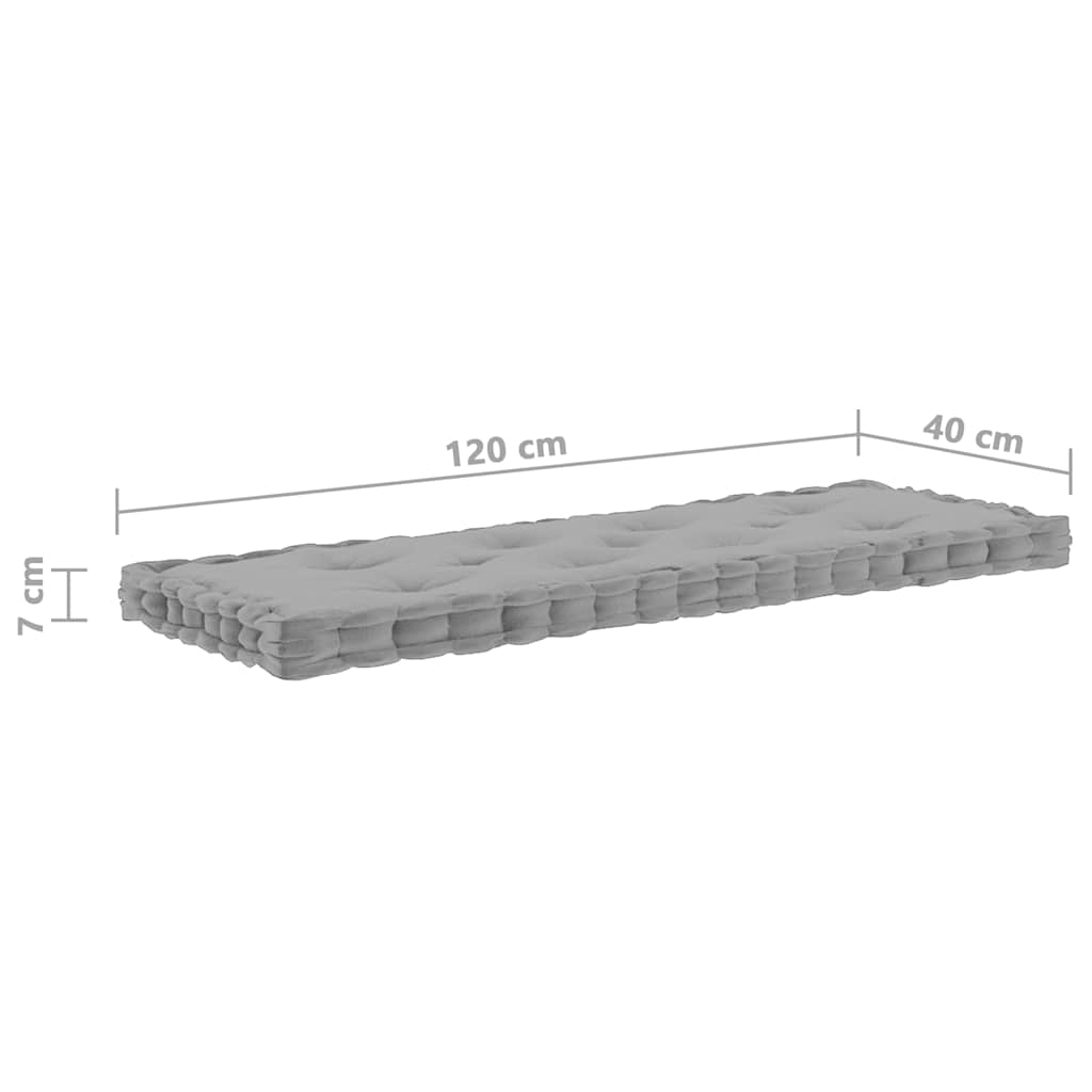 Cuscini per Pallet e Pavimento 6 pz Grigi n Cotone
