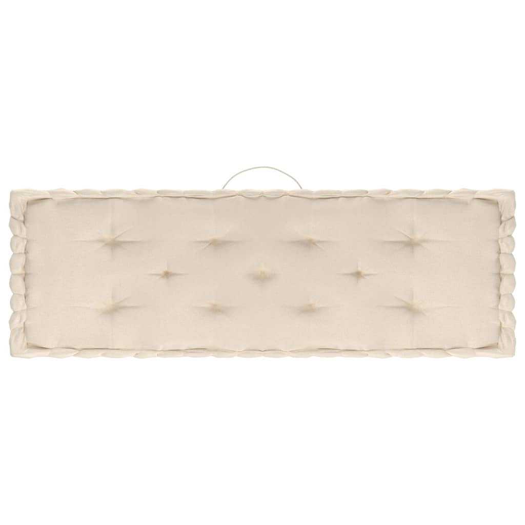 Cuscini per Pallet e Pavimento 5 pz Beige in Cotone