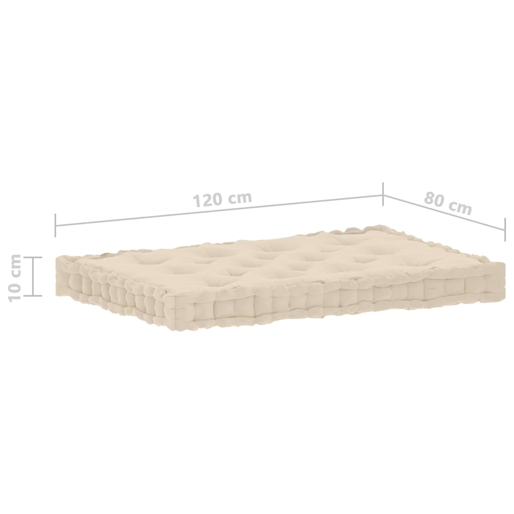Cuscini per Pallet e Pavimento 5 pz Beige in Cotone