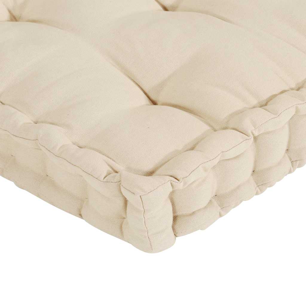 Cuscini per Pallet e Pavimento 4 pz Beige in Cotone