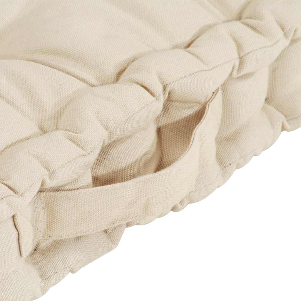 Cuscini per Pallet e Pavimento 7 pz Beige in Cotone
