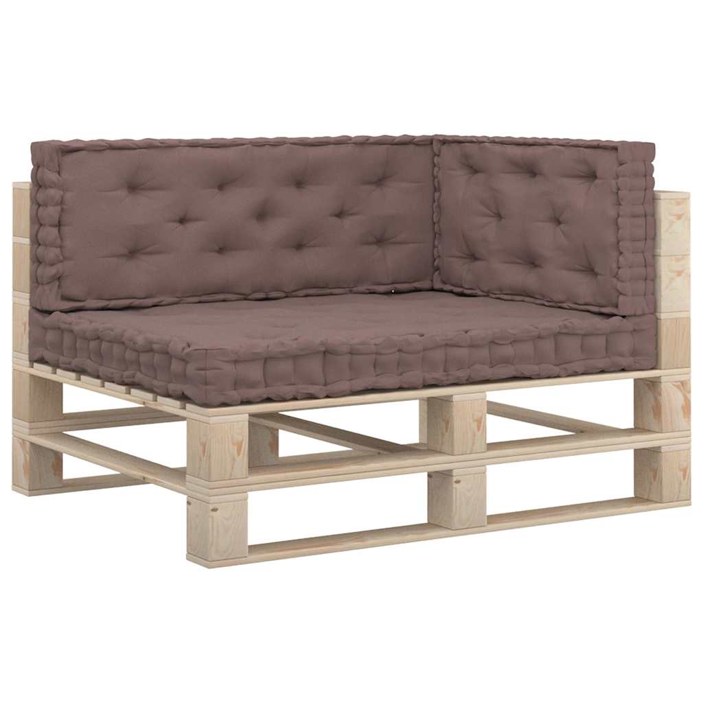 Cuscini per Pallet e Pavimento 3 pz Grigio Talpa in Cotone