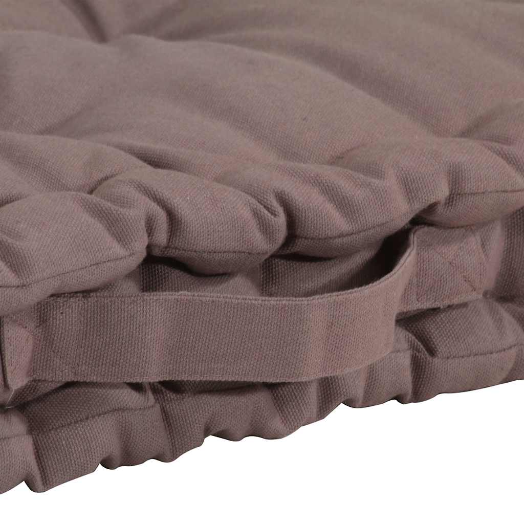 Cuscini per Pallet e Pavimento 3 pz Grigio Talpa in Cotone