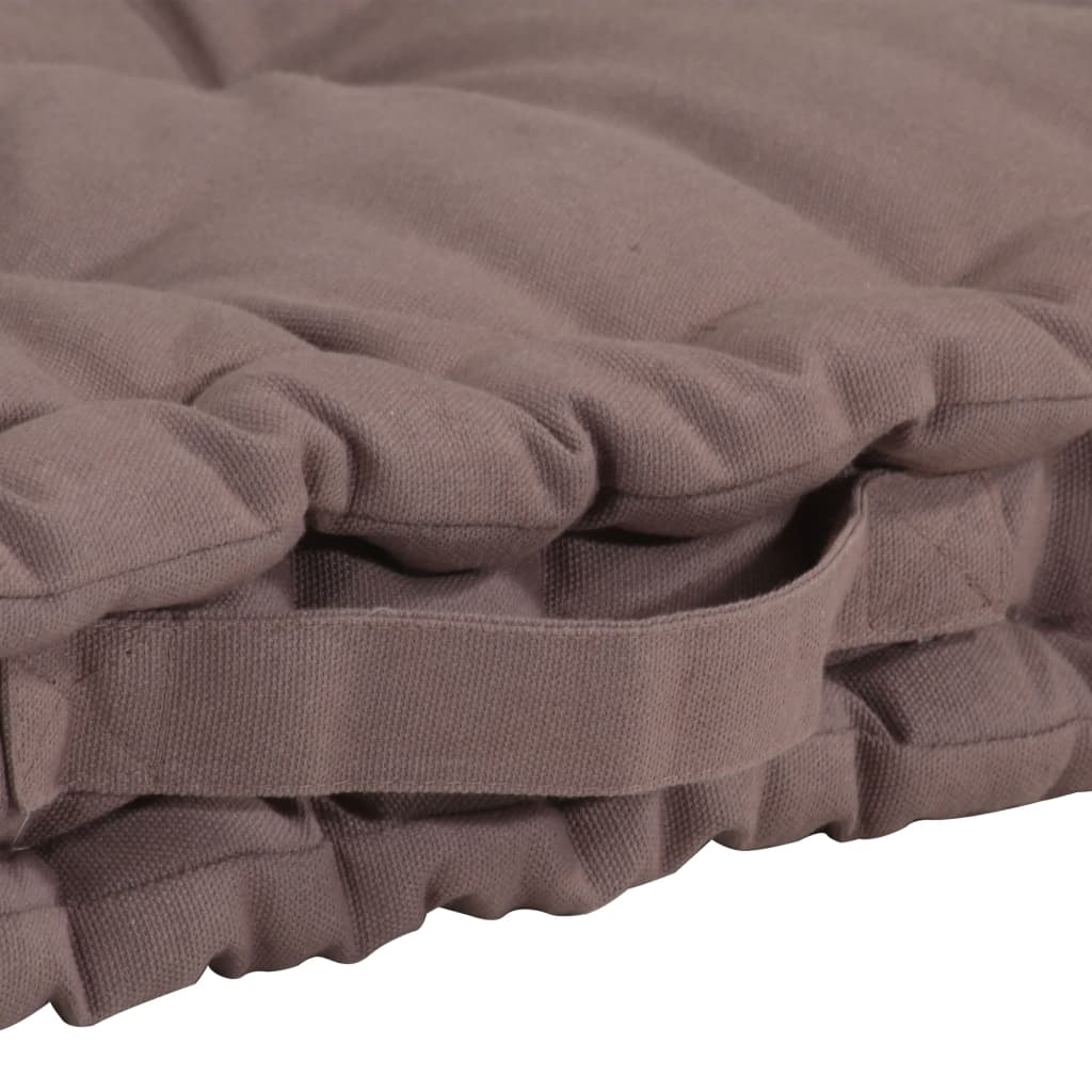 Cuscini per Pallet e Pavimento 6 pz Grigio Talpa in Cotone