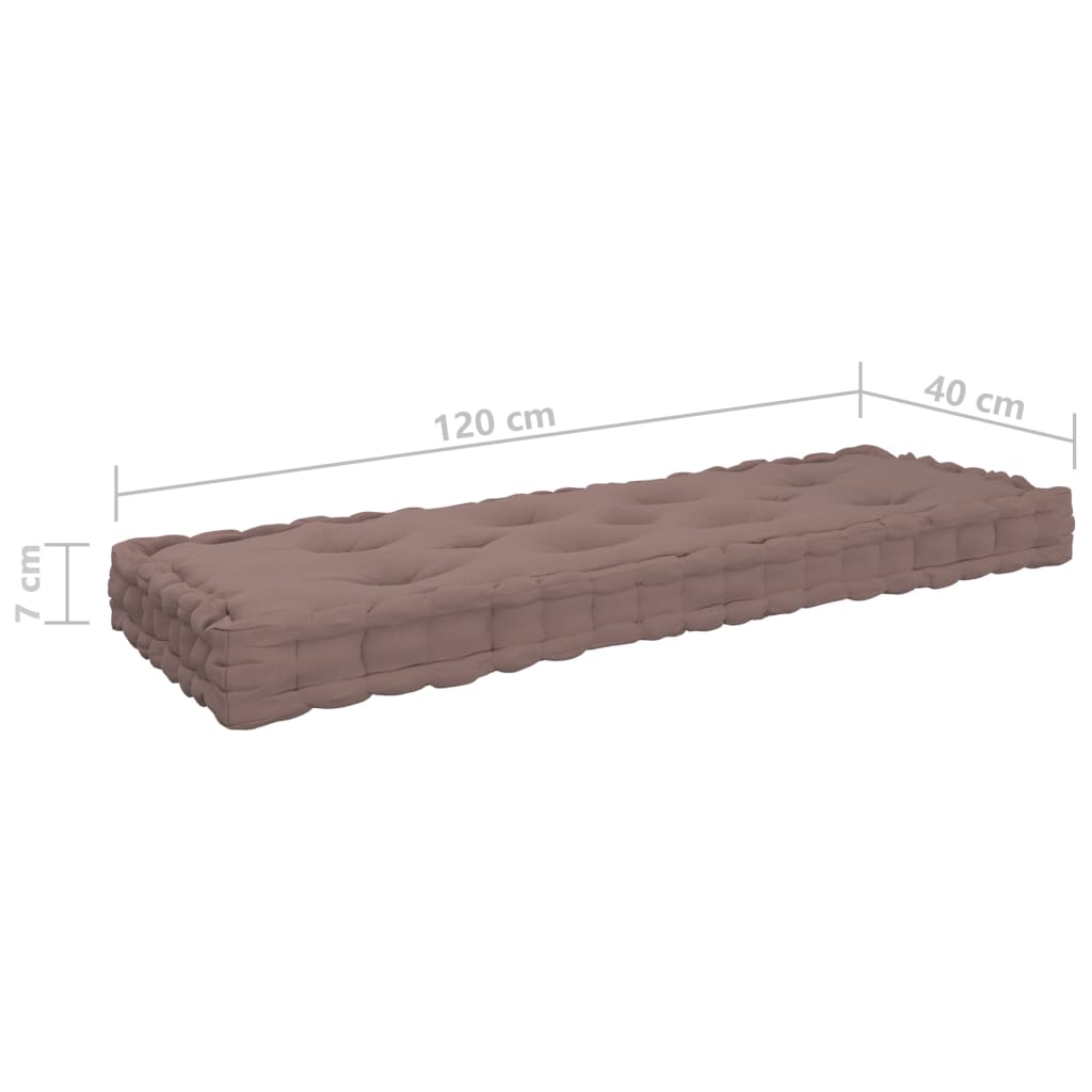 Cuscini per Pallet e Pavimento 6 pz Grigio Talpa in Cotone