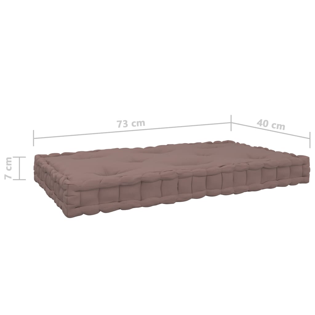 Cuscini per Pallet e Pavimento 6 pz Grigio Talpa in Cotone