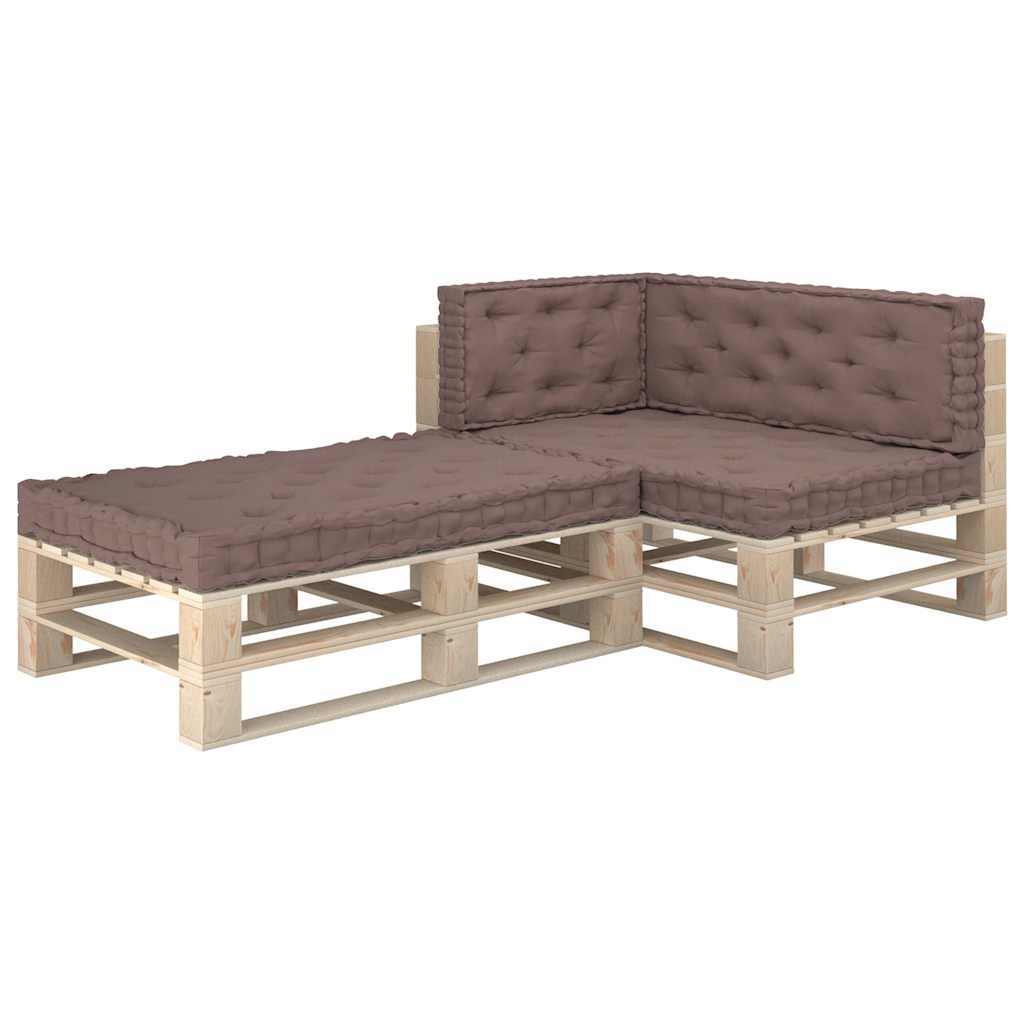 Cuscini per Pallet e Pavimento 4 pz Grigio Talpa in Cotone